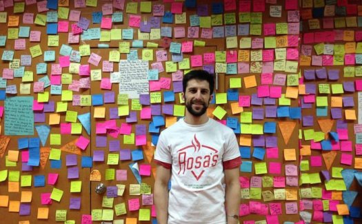 Une part de pizza contre un post-it !